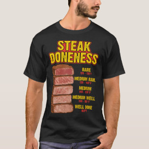 T-shirt Tableau Guide De Cuisson Des Steaks BBQ Viande Che