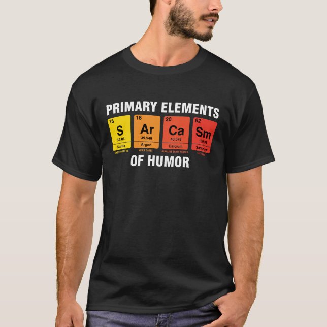 T-shirt Tableau Humour Sarcasme Éléments périodiques (Devant)