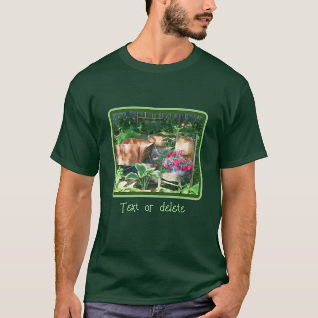 T-shirt Tableau Jardin Fleur Personnalisé (Devant)