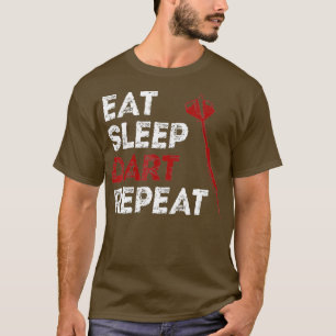 T-shirt Tableau noir Manger Dart de sommeil Répéter Dart L