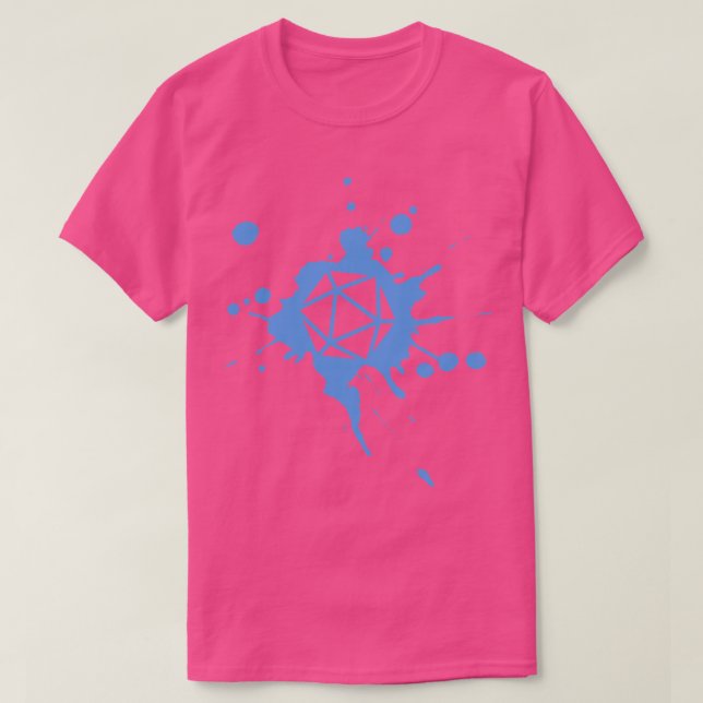 T-shirt Tableau Peinture à peinture à 20 faces bleu (Design devant)