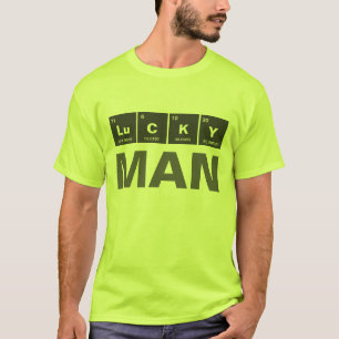 T-shirt Tableau périodique chimique des éléments: LuCKY