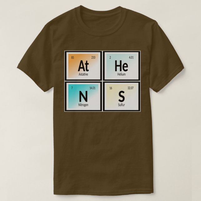 T-shirt Tableau périodique d'Athènes (Design devant)