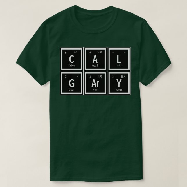 T-shirt Tableau périodique de Calgary (Design devant)
