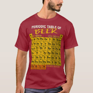 T-shirt Tableau Périodique De La Bière - Style Bière Ar