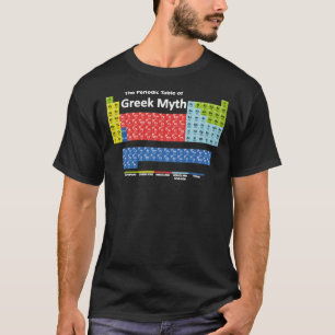 T-shirt Tableau périodique de la mythologie grecque T-shir