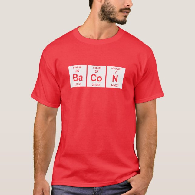 T-shirt Tableau périodique de lard (Devant)