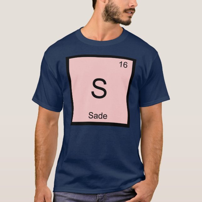 T-shirt Tableau périodique de l'élément Chimie de nom de s (Devant)