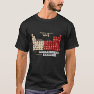 T-shirt Tableau périodique de l'obscurité du vin