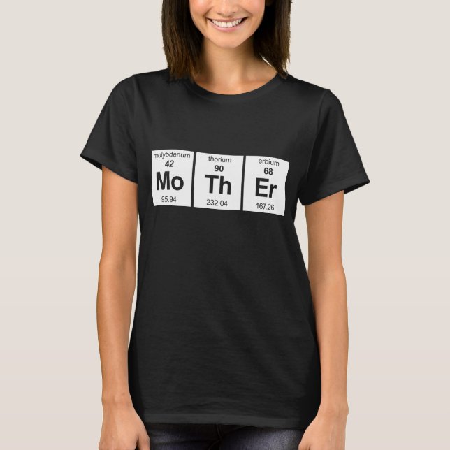 T-shirt Tableau périodique de mère (Devant)