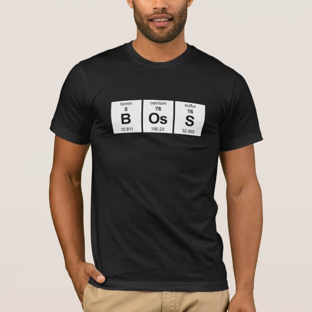 T-shirt Tableau périodique de patron (Devant)