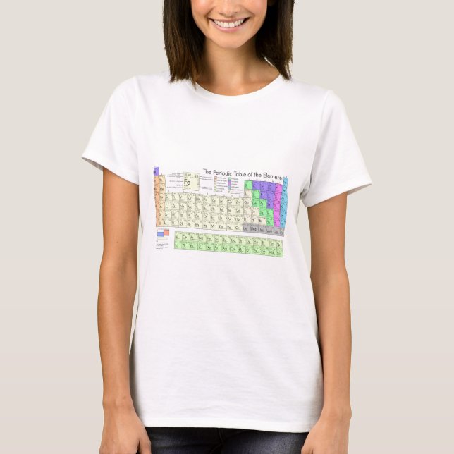 T-shirt Tableau périodique des éléments (Devant)