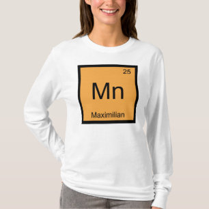 T-shirt Tableau périodique des éléments de chimie du nom M