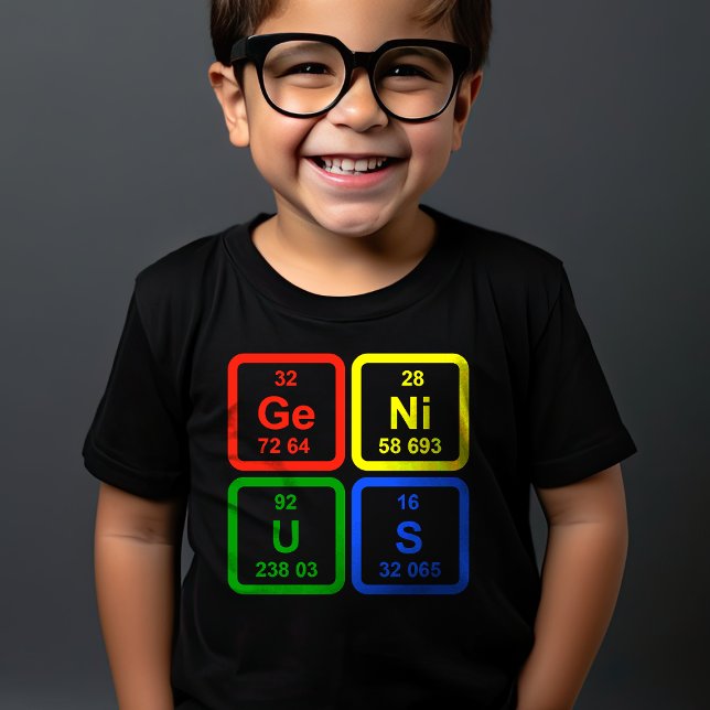 T-shirt Tableau périodique des éléments de génie Science (Créateur téléchargé)