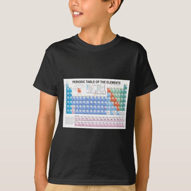T-shirt Tableau Périodique Des Éléments Entièrement Mis À  (Devant)