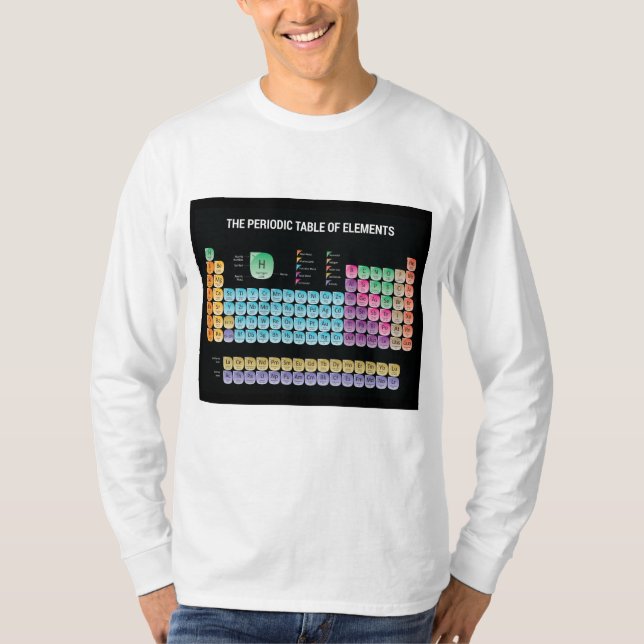 T-shirt Tableau périodique des éléments lancer l'oreiller (Devant)