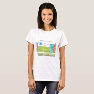 T-shirt Tableau périodique des éléments langue anglaise