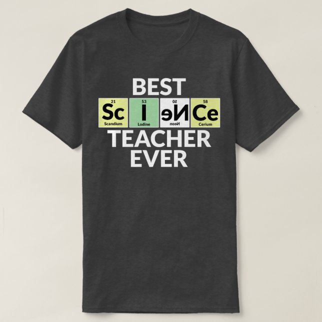 T-shirt Tableau Périodique Des Éléments - Meilleur Profess (Design devant)
