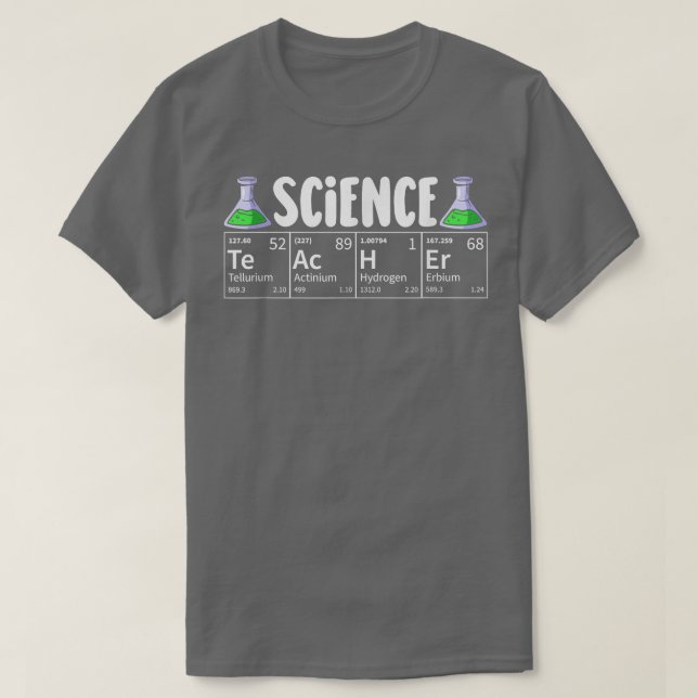 T-shirt Tableau Périodique Des ÉlémentsEnseignement En Chi (Design devant)