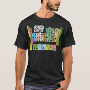T-shirt Tableau périodique des films d'horreur