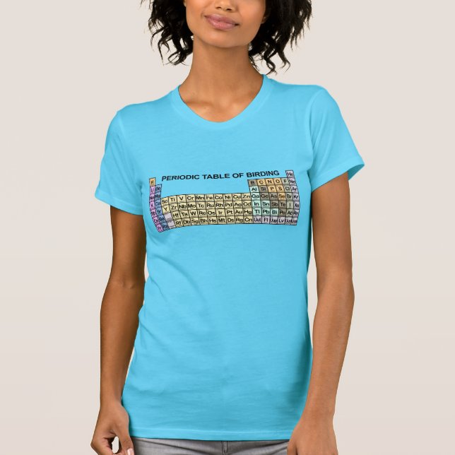 T-shirt Tableau périodique des oiseaux (Devant)