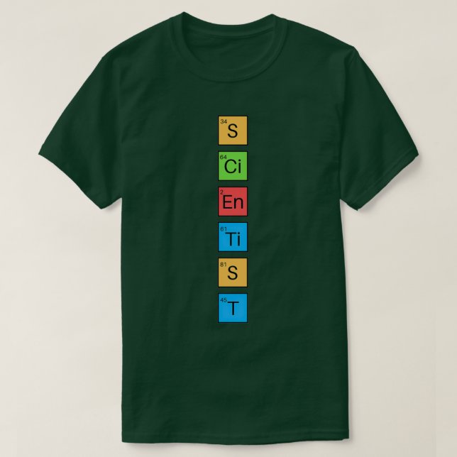 T-shirt Tableau périodique des sciences (Design devant)