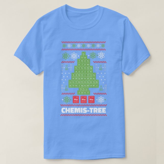 T-shirt Tableau périodique Éléments chimiques Arbre de Noë (Design devant)