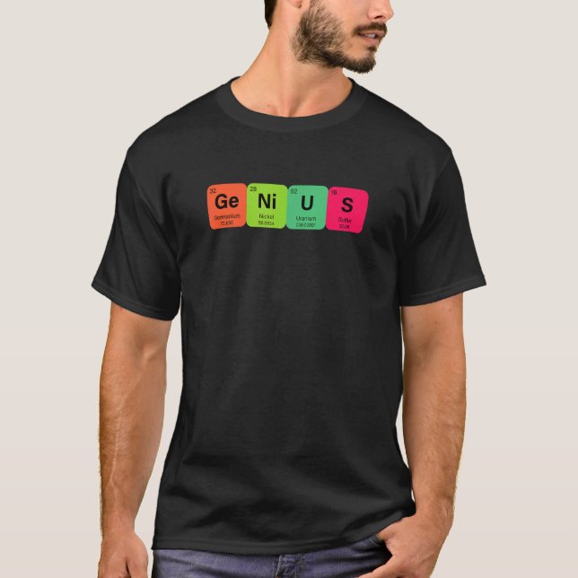 T-shirt Tableau périodique Éléments géniques Science Chimi (Devant)