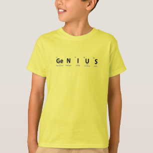 T-shirt Tableau périodique "Génie" humour scientifique édu