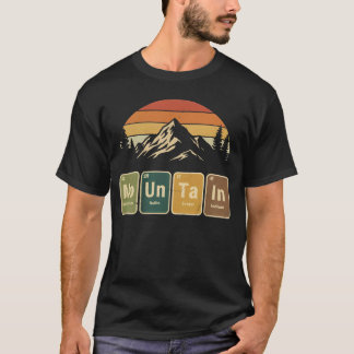 T-shirt Tableau Périodique Montagnard Pun Rétro Randonnée