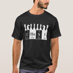 T-shirt Tableau périodique Pièces d'échecs King Queen Bish