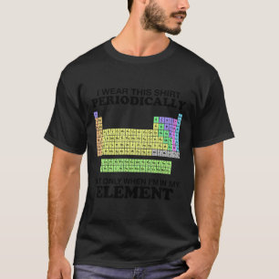 T-shirt Tableau périodique Porter cet élément Couleur drôl