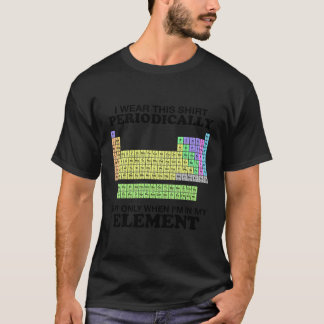 T-shirt Tableau périodique Porter cet élément Couleur drôl