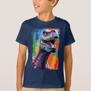T-shirt Tableau Portrait D'Un Tyrannosaurus Rex T-Rex