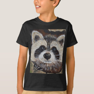 T-shirt Tableau Raccoon