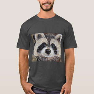 T-shirt Tableau Raccoon