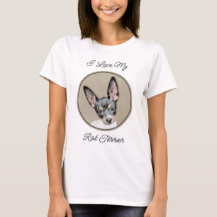 T-shirt Tableau Rat Terrier - Cute Original Chien Art