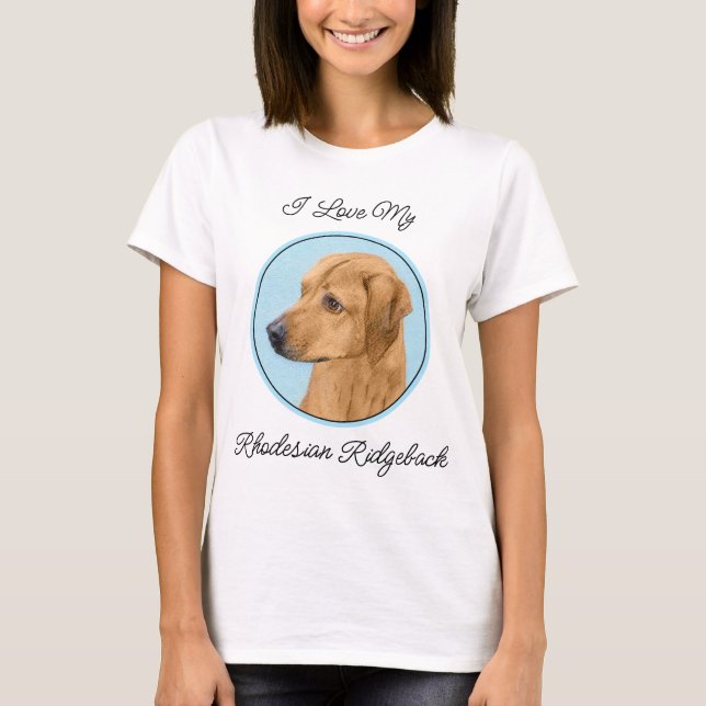T-shirt Tableau Rhodesian Ridgeback - Art Chien original (Devant)