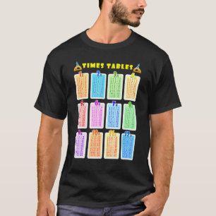 T-shirt Tableaux De Multiplication Mathématiques Apprentis