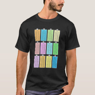 T-shirt Tables de multiplication de nombres mathématiques 