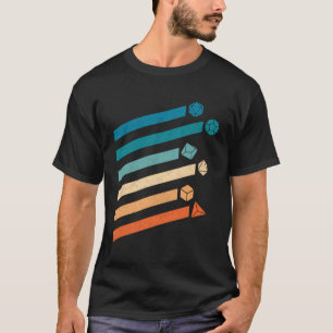T-shirt Tabletop Rpg Dice Retro Vintage Dice Shirt