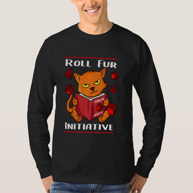 T-shirt Tablett Jeu Ttrpg Roll Pour Initiative Dung (Devant)