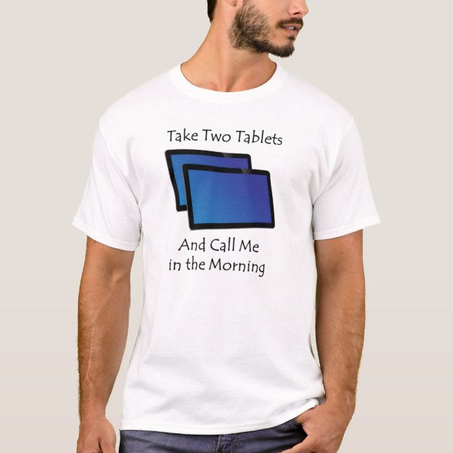 T-shirt Tablettes informatiques - Prendre deux (Devant)
