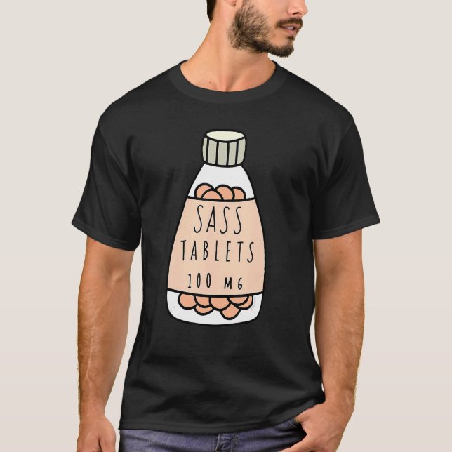 T-shirt Tablettes Sass 100mg Médicale (Devant)