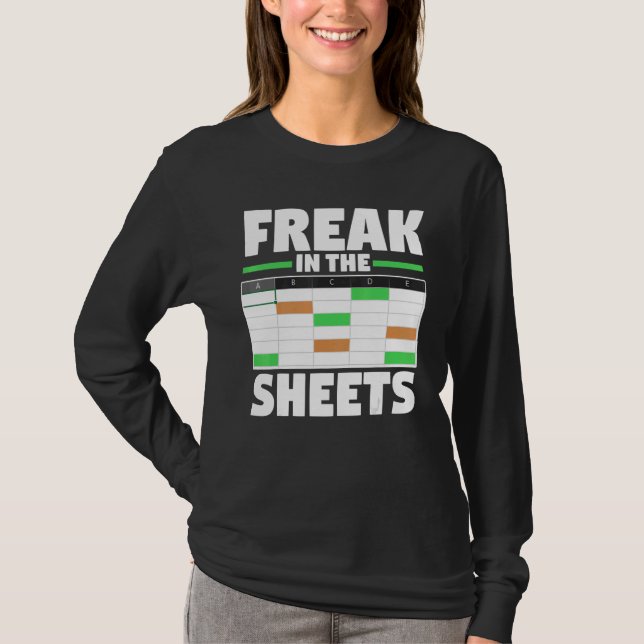 T-shirt Tableur D'Analyste Comptable Drôle Freak Dans (Devant)