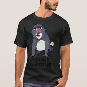 T-shirt Tabouret à air chaud amusant Monkey Pun 1
