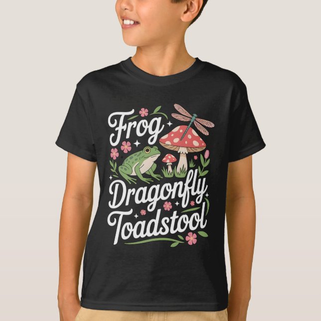 T-shirt Tabouret de la libellule de grenouille (Devant)