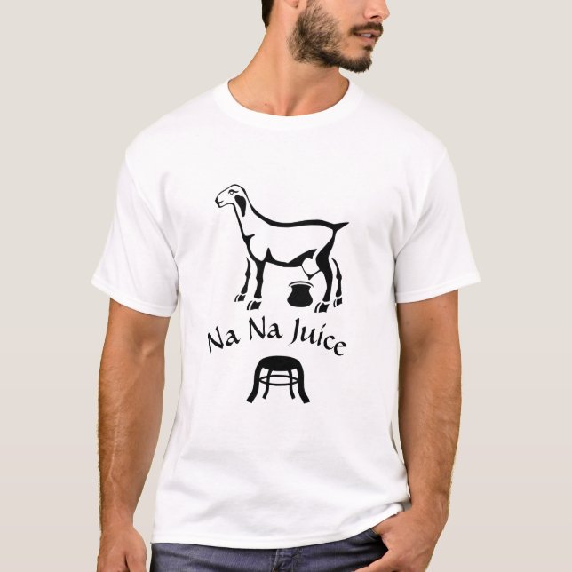 T-shirt Tabouret de lait de chèvre noir et blanc (Devant)