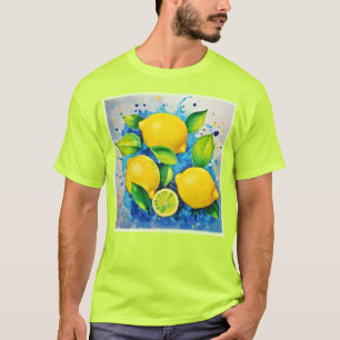 T-shirt Tache de citrons de couleur