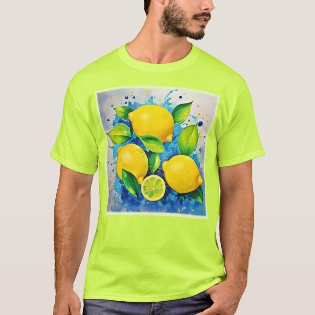 T-shirt Tache de citrons de couleur (Devant)